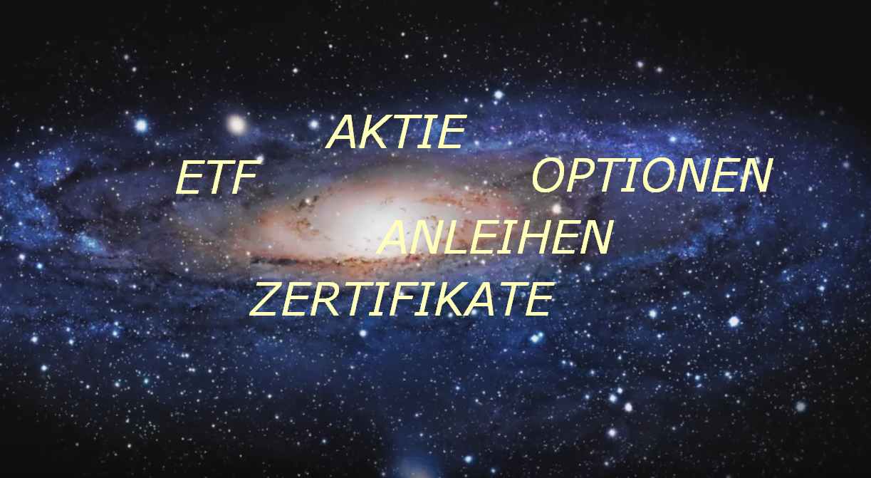 Instrumente wie ETF Zertifikate Anleihen Aktien Optionen